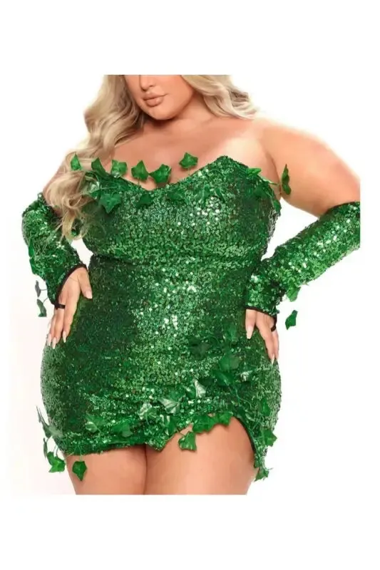 Fruitful Vine Sequin Mini Dress/Gloves Included
