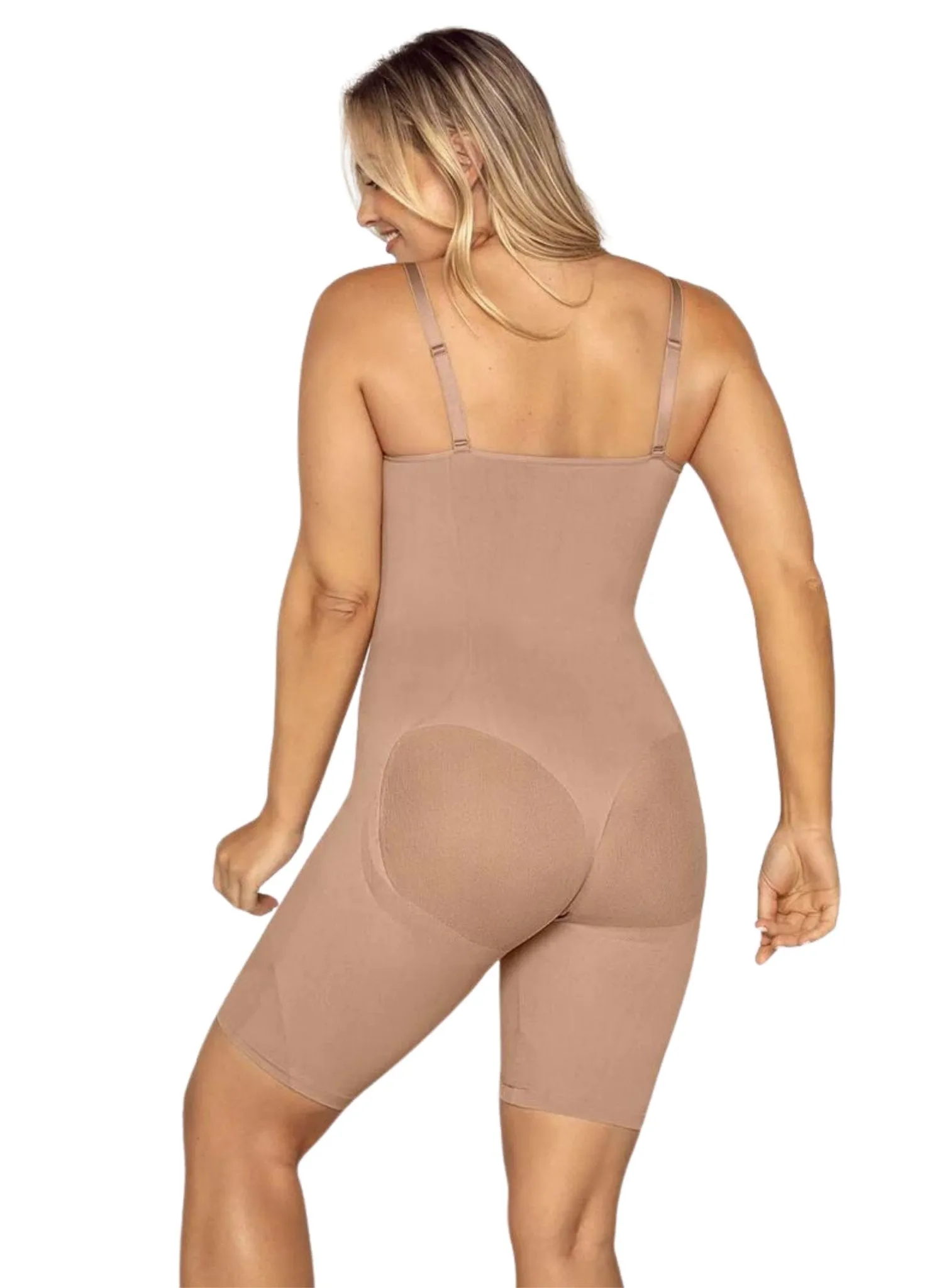 Full Coverage Seamless Smoothing Bodysuit - Nude