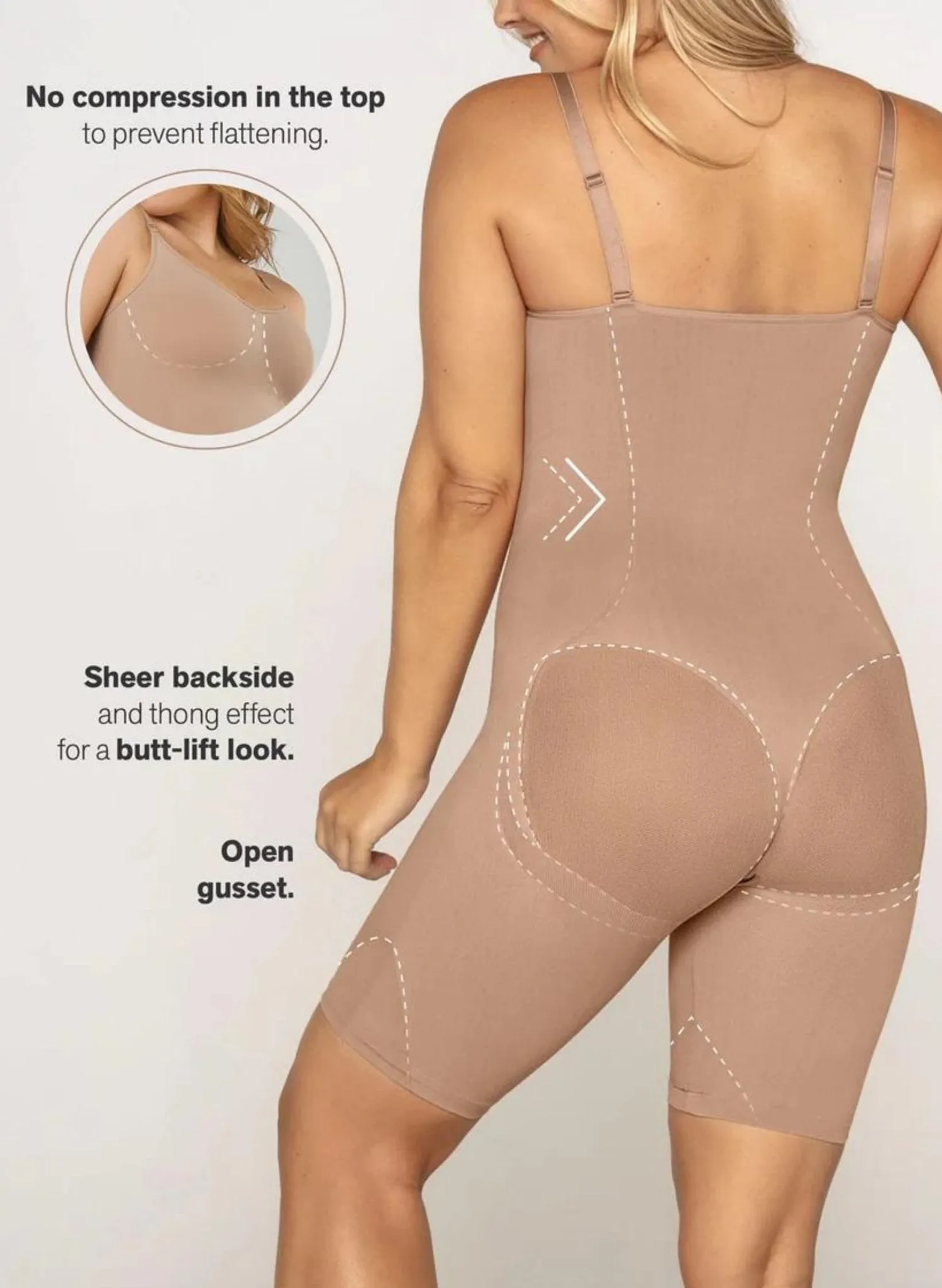 Full Coverage Seamless Smoothing Bodysuit - Nude