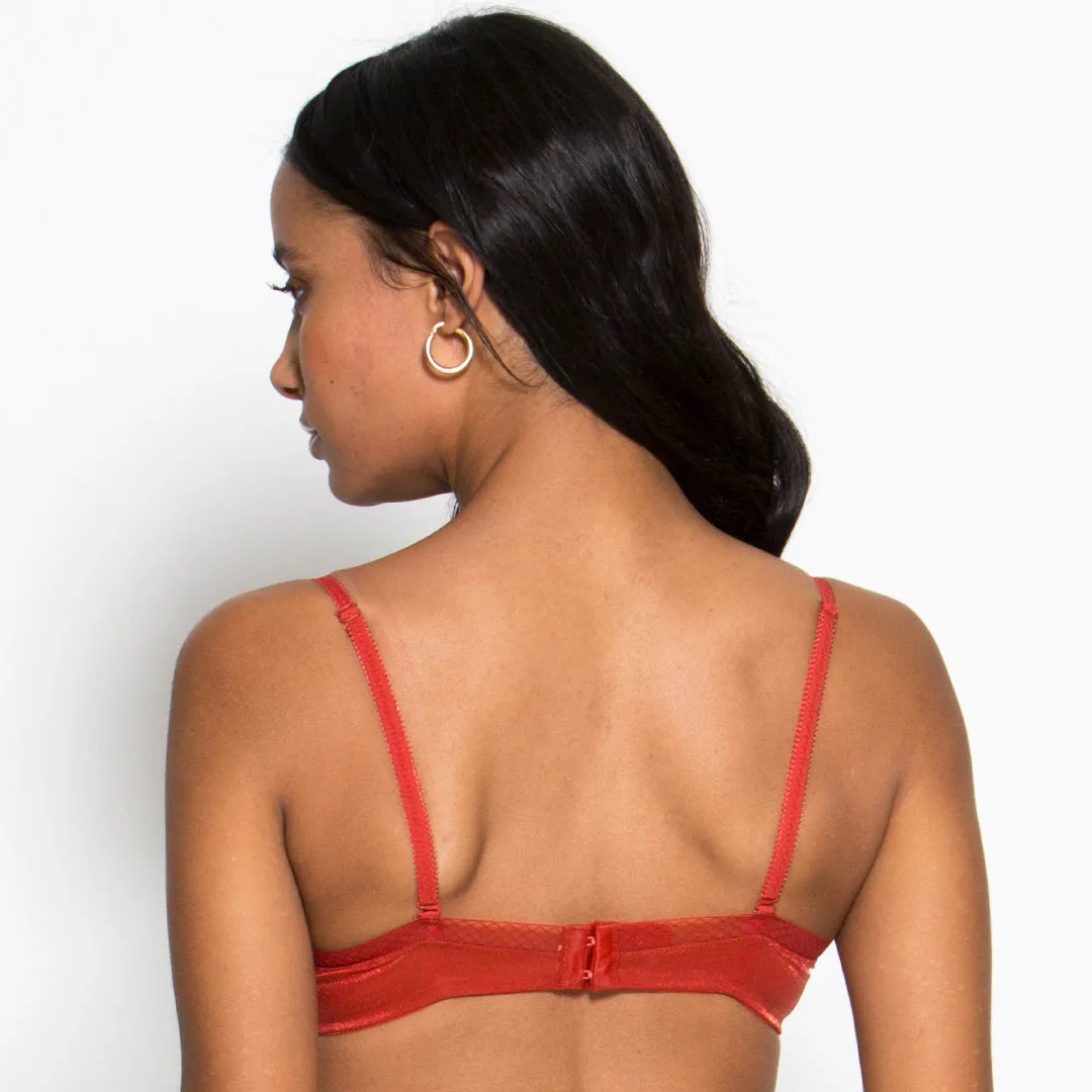 Gossard Glossies Sheer Molded Bra Cayenne