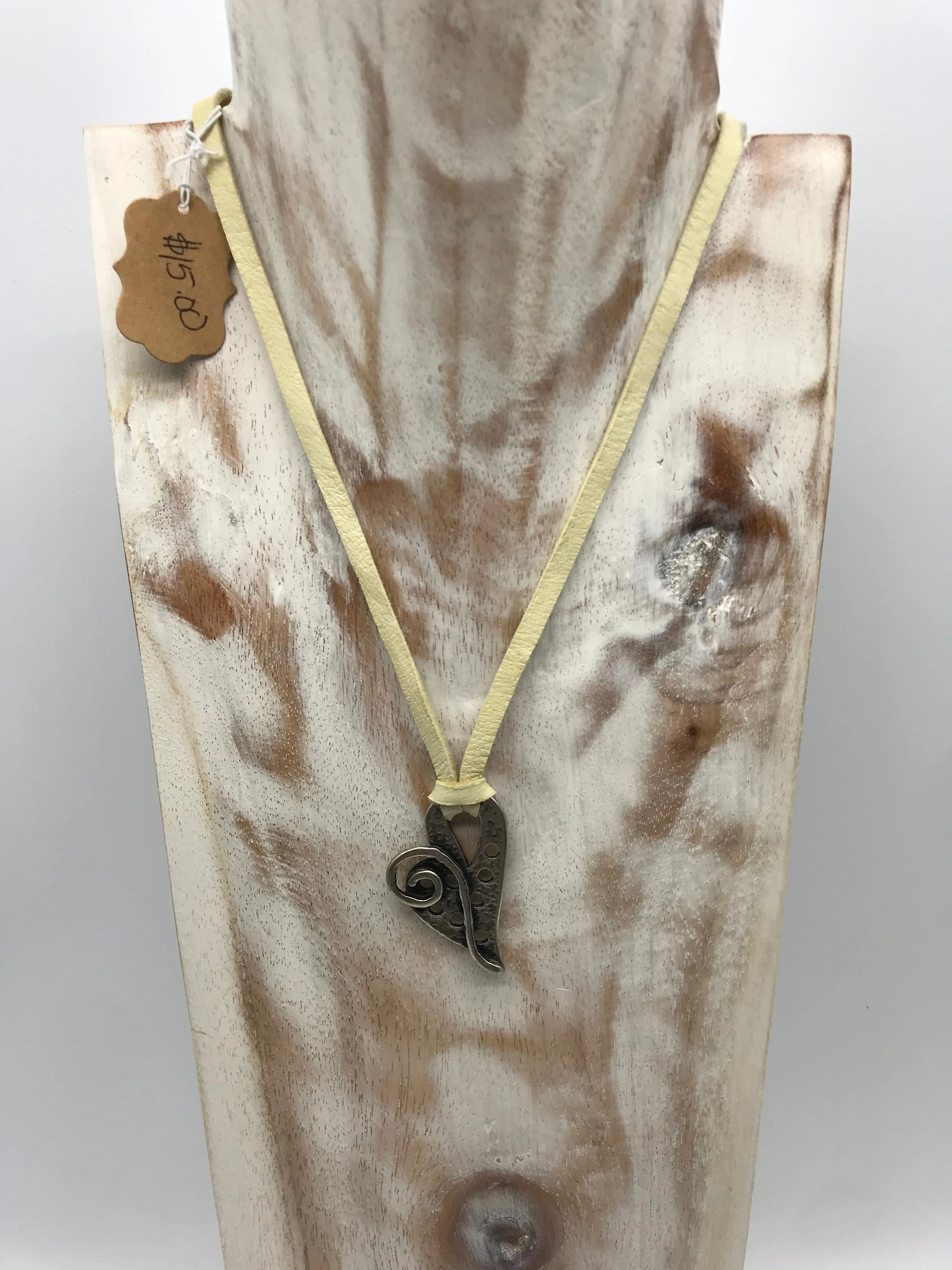 Handmade leather necklace
