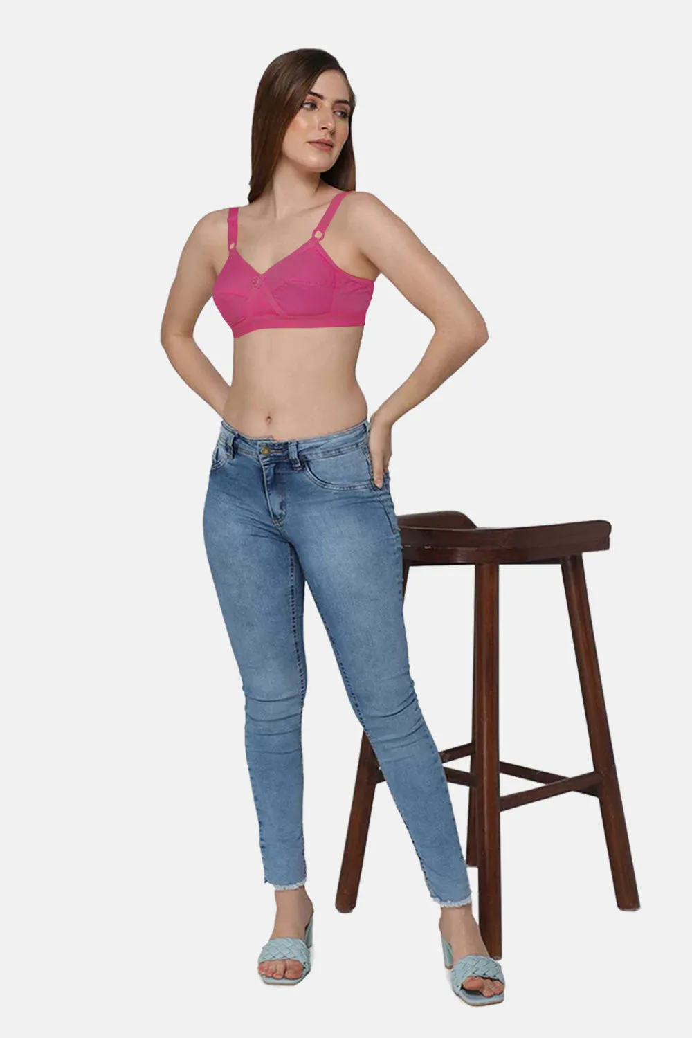 Intimacy Full Figure Bra in Fuchsia with Natural Lift and Adjustable Support