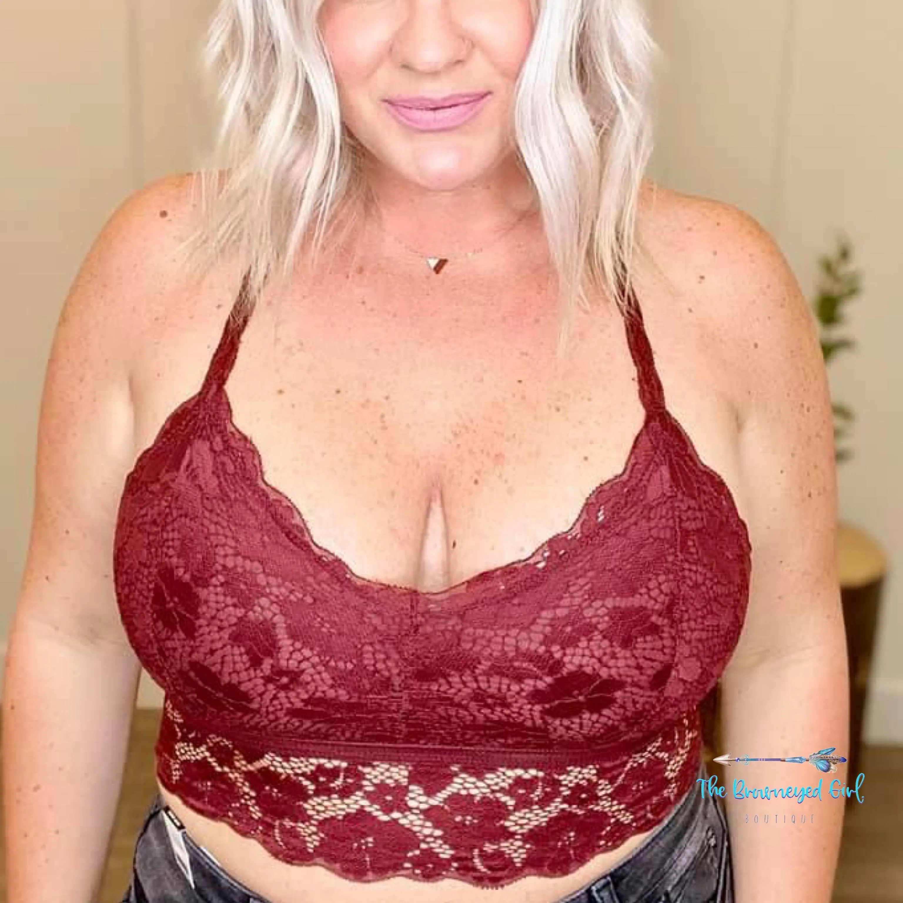 Juliet Lace T-Back Bra White/Black/Burgundy/Mustard