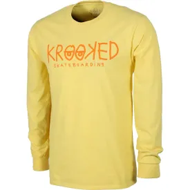 Krooked KRKD Eyes L/S Tee - Yellow/Orange