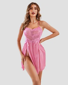 Lace Babydoll Dress Strap Sleepwear
