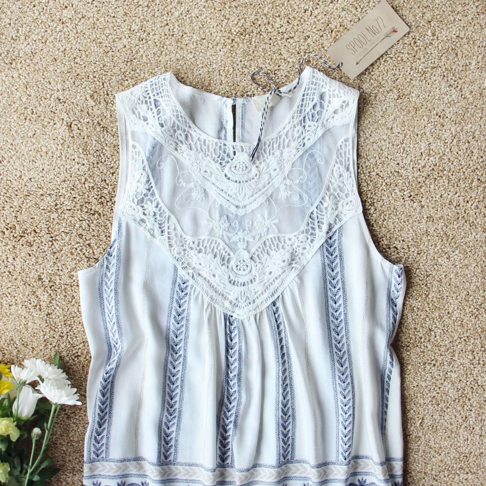 Lace Gypsy Top in Eucalyptus