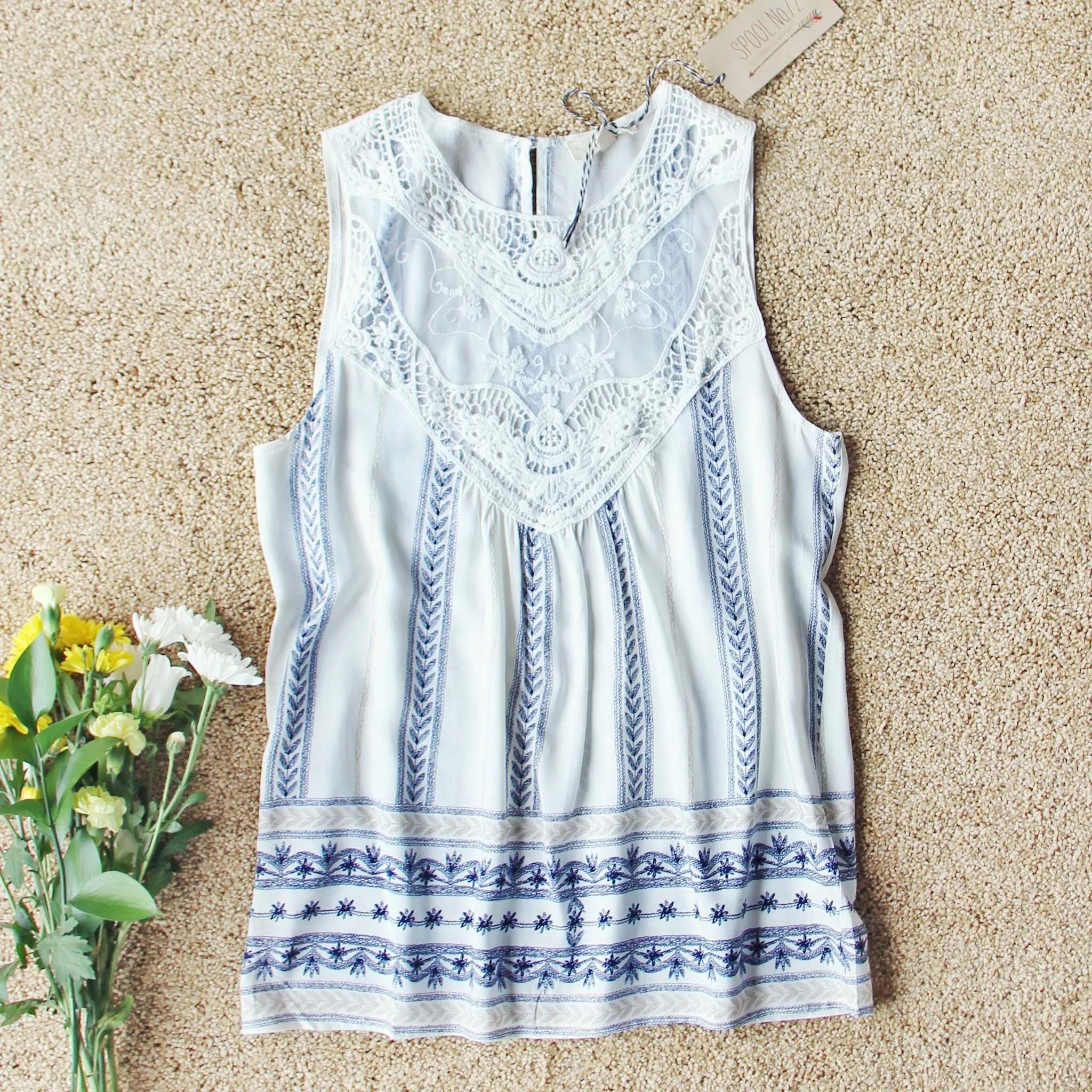 Lace Gypsy Top in Eucalyptus