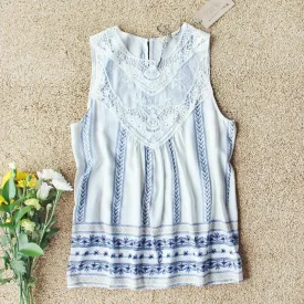 Lace Gypsy Top in Eucalyptus