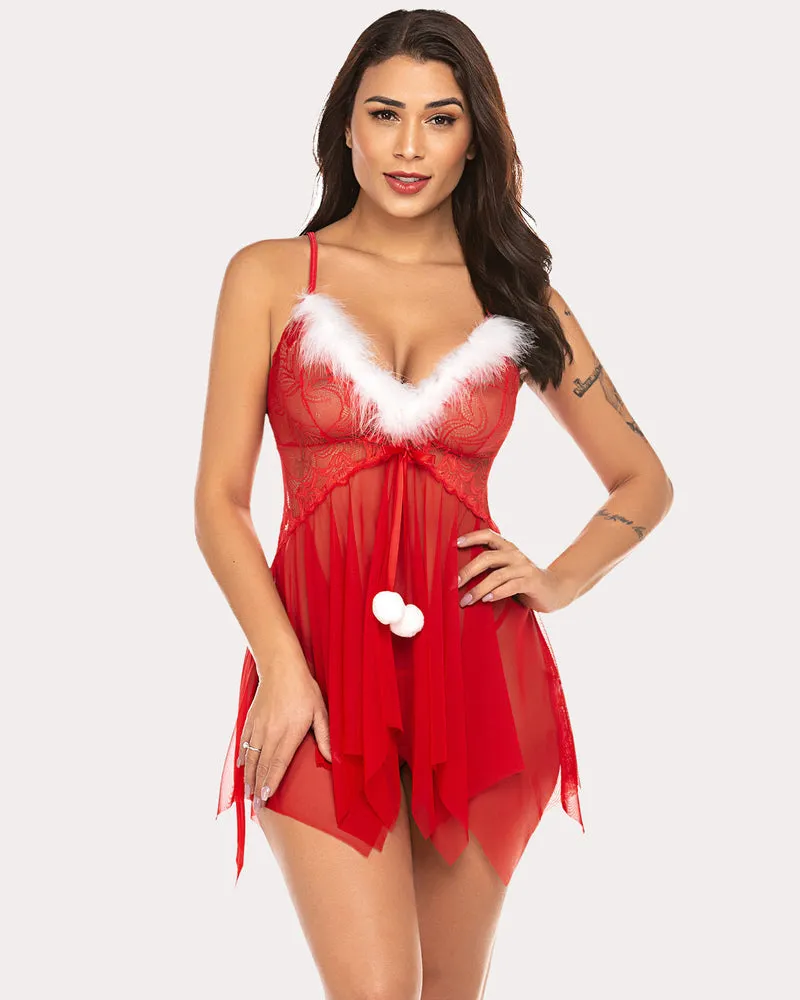 Lace Santa Sleepwear Nighties