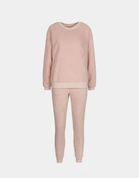 Ladies Blush Teddy Fleece Pajama sets Loungewear