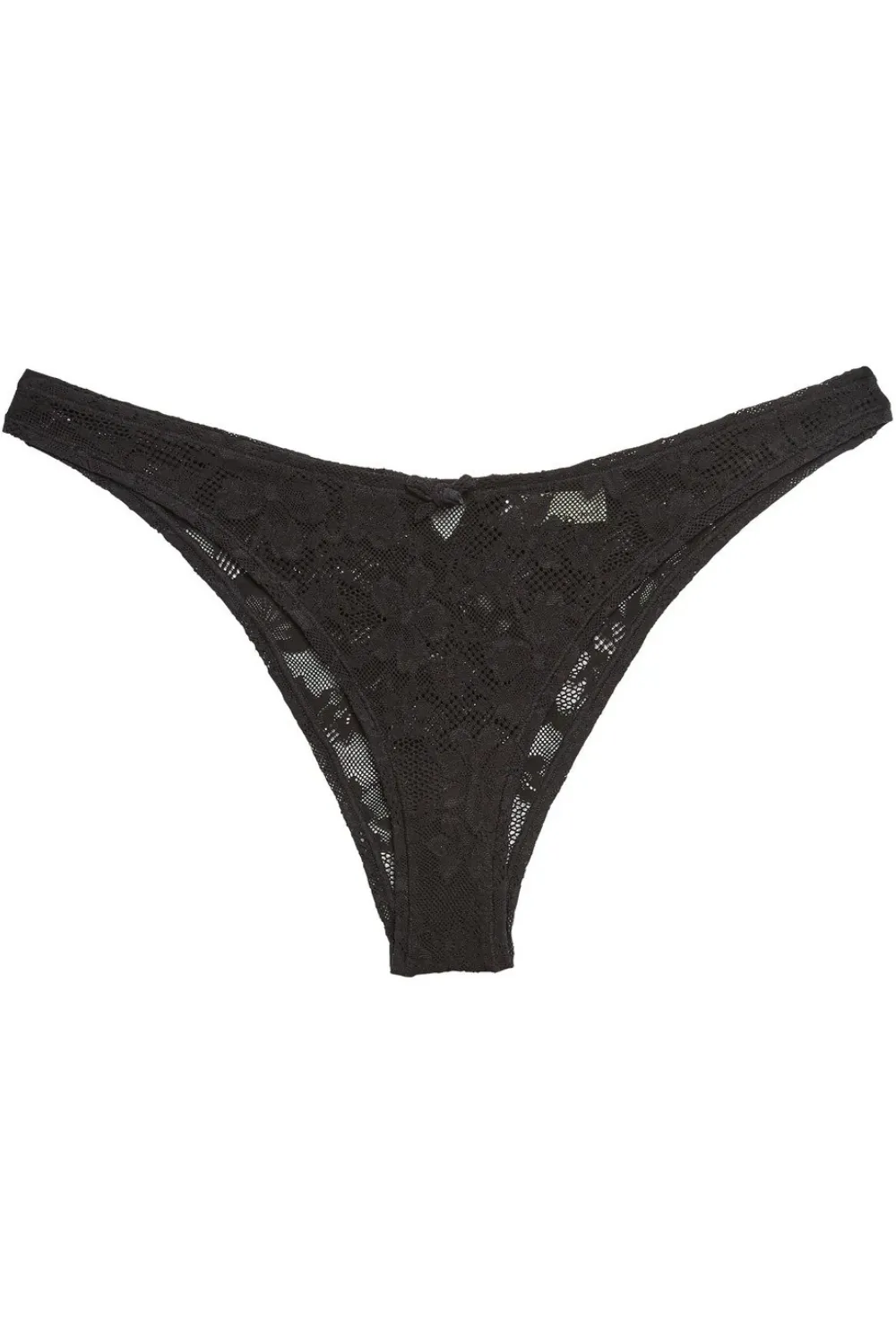 Le Stretch Lace Cheeky Brief Black