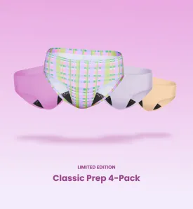 Leakproof UltraThin No-Show Underwear 4-Pack - Bikini