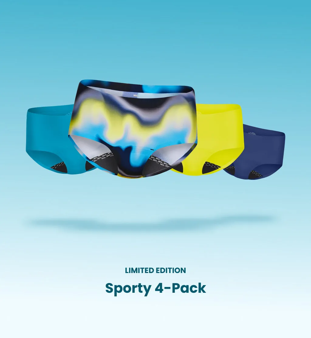 Leakproof UltraThin No-Show Underwear 4-Pack - Boyshort
