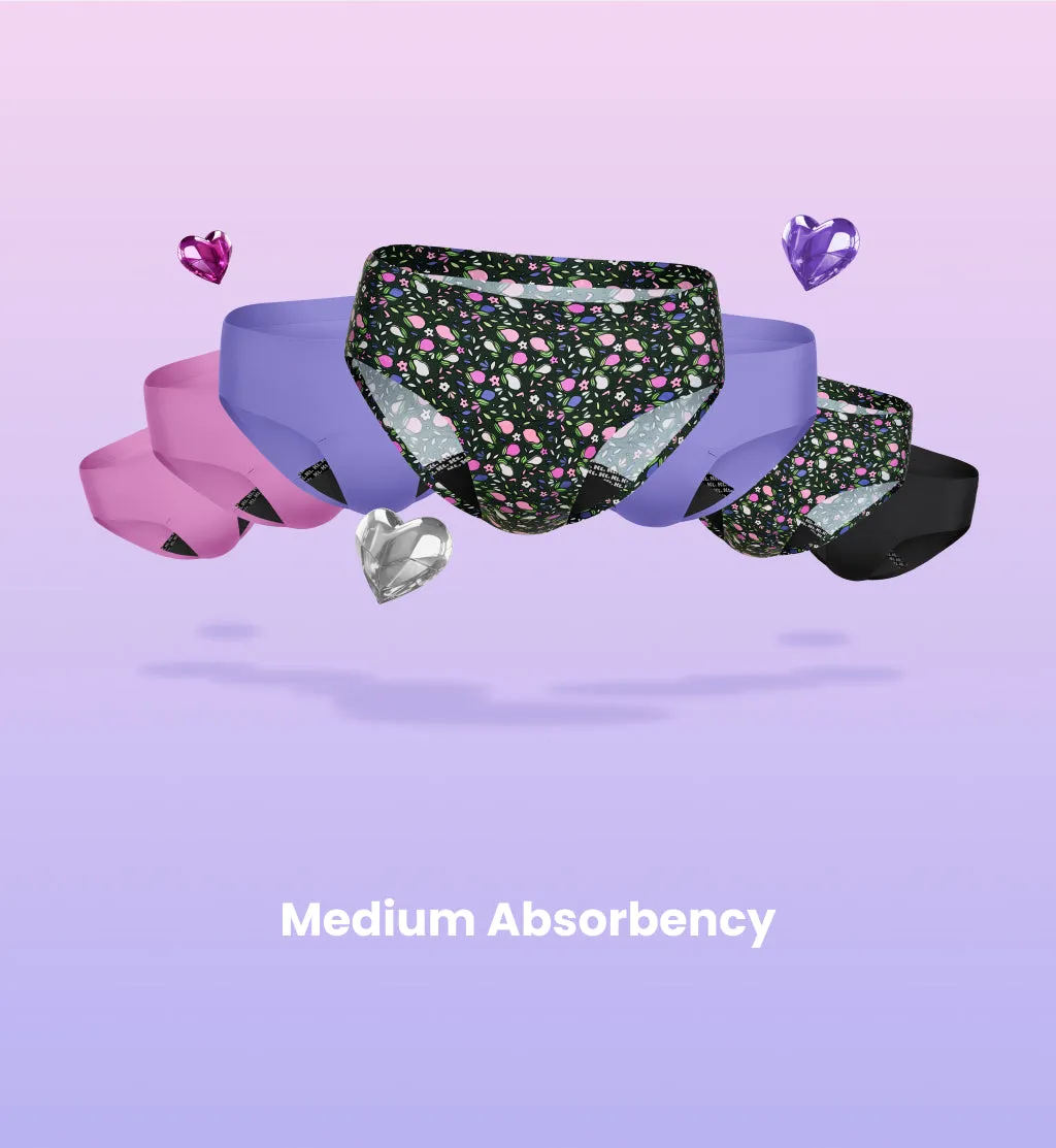 Leakproof UltraThin No-Show Underwear 7-Pack - Y2K