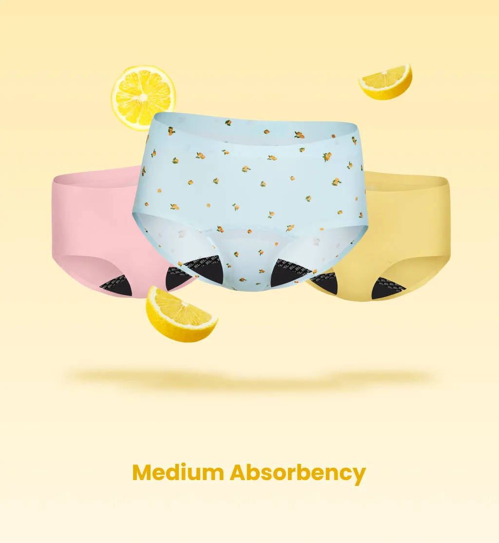 Leakproof UltraThin No-Show Underwear Boyshort 3-Pack (4-Pack Item)