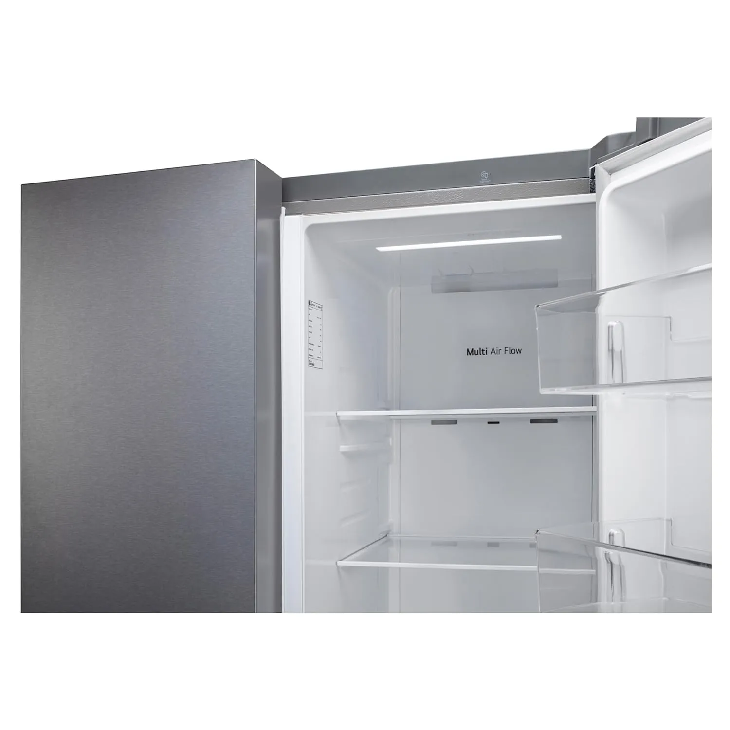 LG GL-B257HDS3 650 L Frost Free Smart Inverter Double Door Side By Side Refrigerator( Dazzle Steel, Convertible)