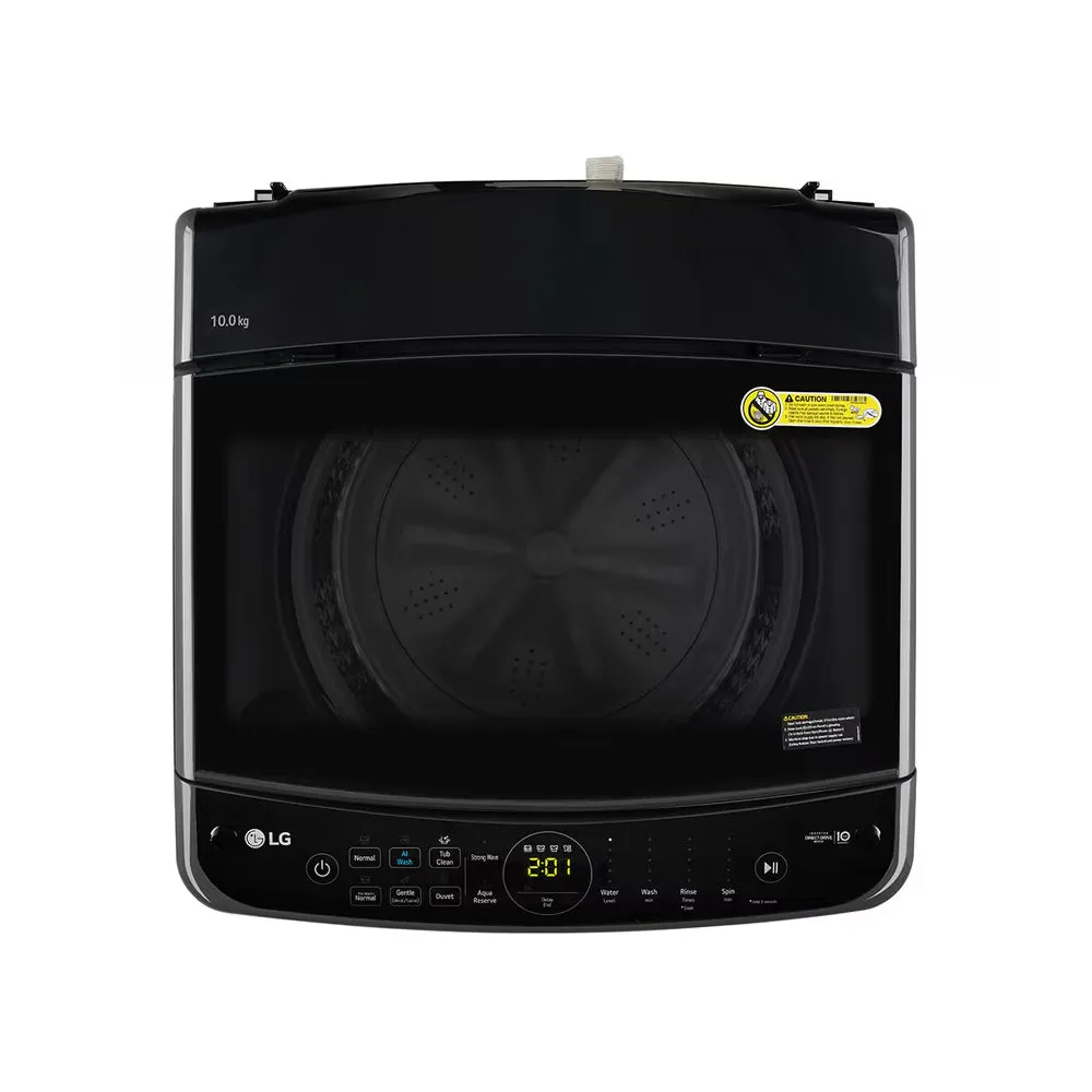 LG THD10NPM 10 Kg Automatic Top Load Washing Machine with AI Direct Drive | Turbodrum | Tub & Pulsator Scrub Spin | Child Lock ( Middle Black)