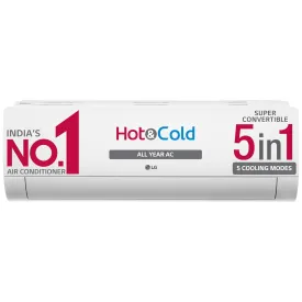 LG TS-H19VNXE Hot & Cold  5 in 1 Convertible 1.5 Ton 3 Star Dual Inverter Split AC ( Copper Condenser, HD Filter)