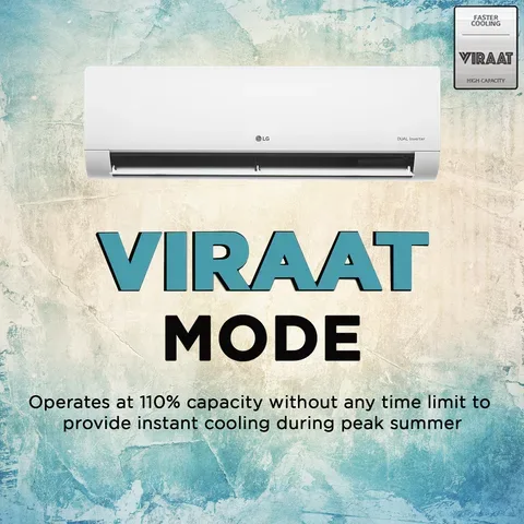 LG TS-H19VNXE Hot & Cold  5 in 1 Convertible 1.5 Ton 3 Star Dual Inverter Split AC ( Copper Condenser, HD Filter)