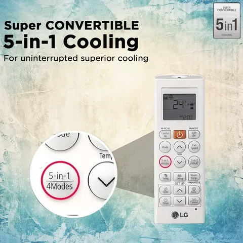 LG TS-H19VNXE Hot & Cold  5 in 1 Convertible 1.5 Ton 3 Star Dual Inverter Split AC ( Copper Condenser, HD Filter)