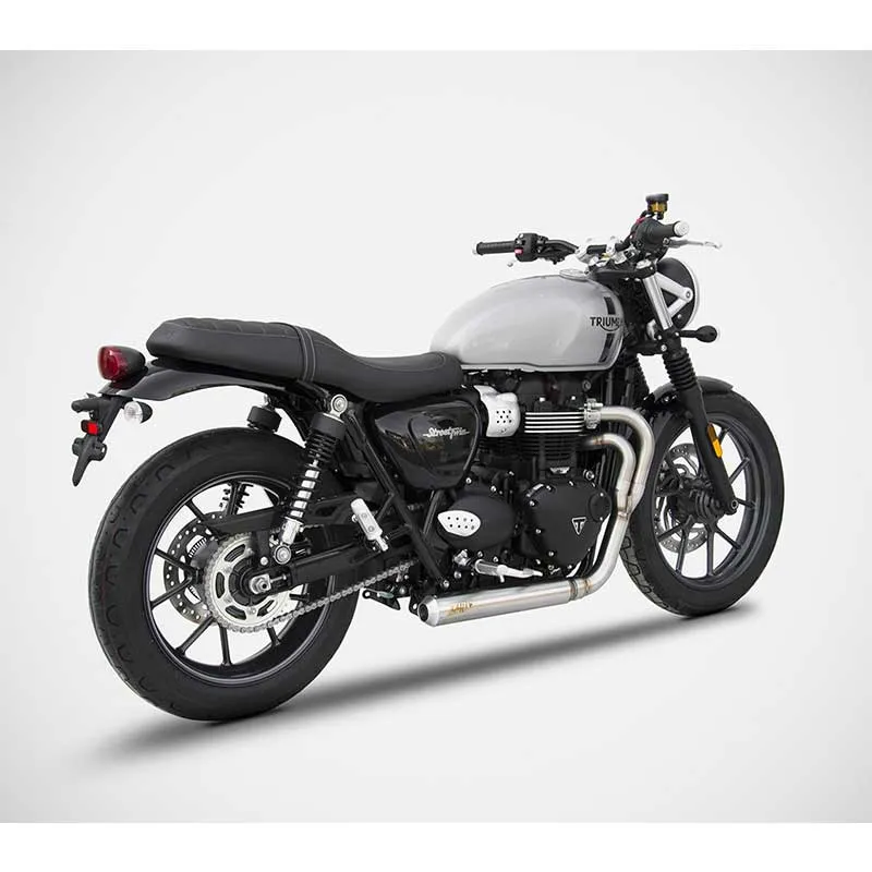 Ligne échappement 2 en 1 Cross Triumph Speed & Street Twin 900 (2017-2023) | Zard