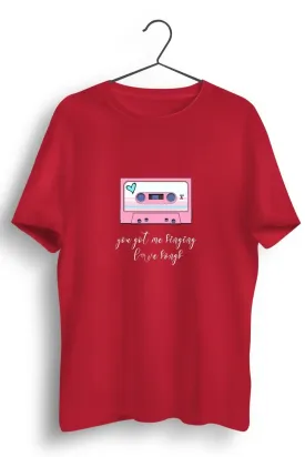 Love Song Graphic Printed Red Tshirt