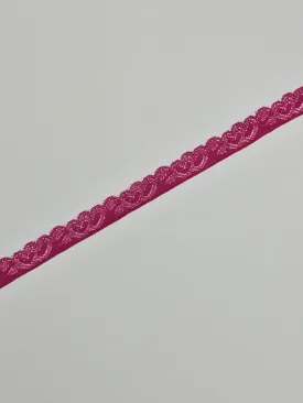 Magenta 1" Wide Stretch Lace