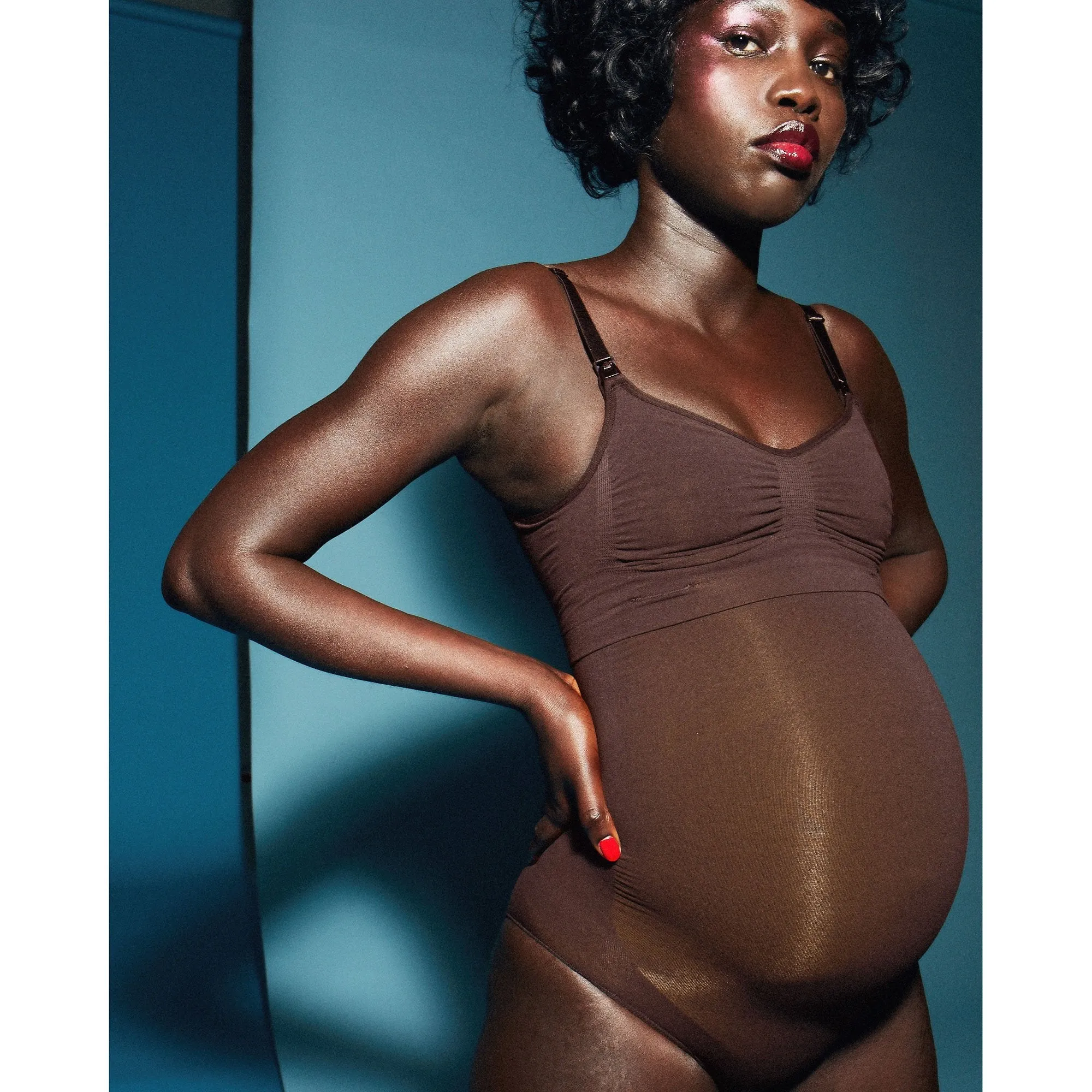 MATERNITY SCULPTING HIGH WAIST BRIEF | SAND