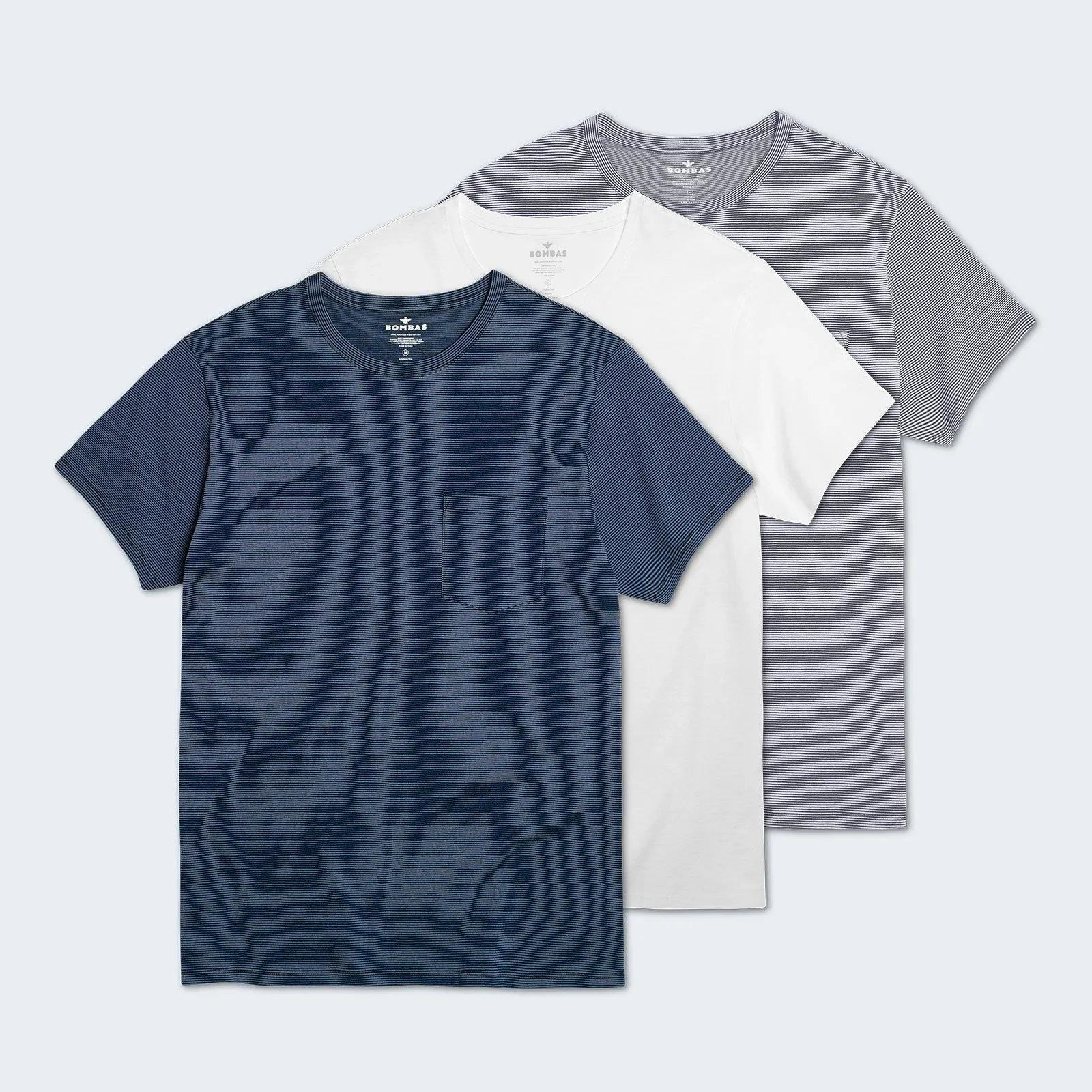 Men's Pima Cotton Pocket Crew Neck T-Shirt 3-Pack