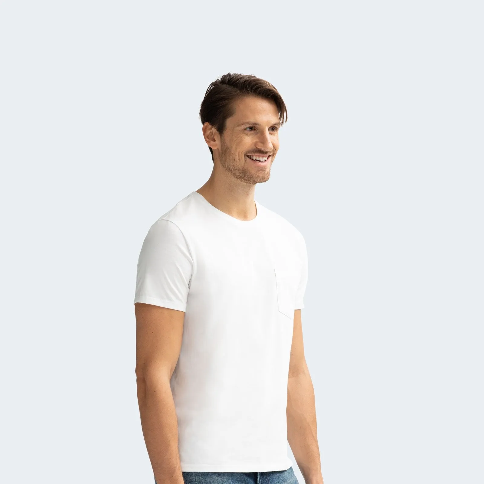 Men's Pima Cotton Pocket Crew Neck T-Shirt 3-Pack