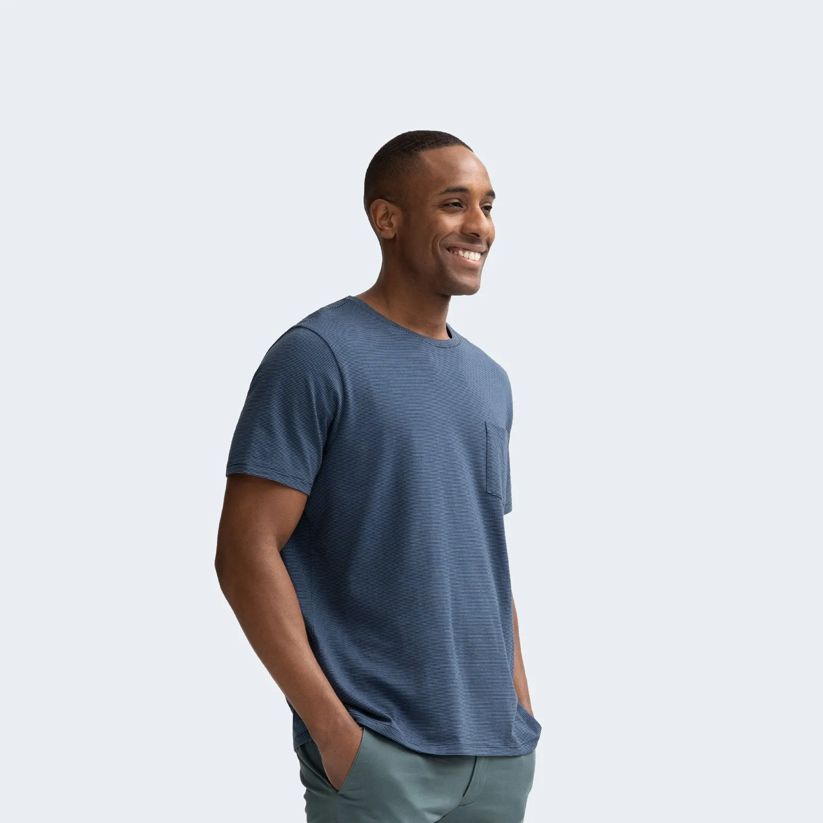 Men's Pima Cotton Pocket Crew Neck T-Shirt 3-Pack