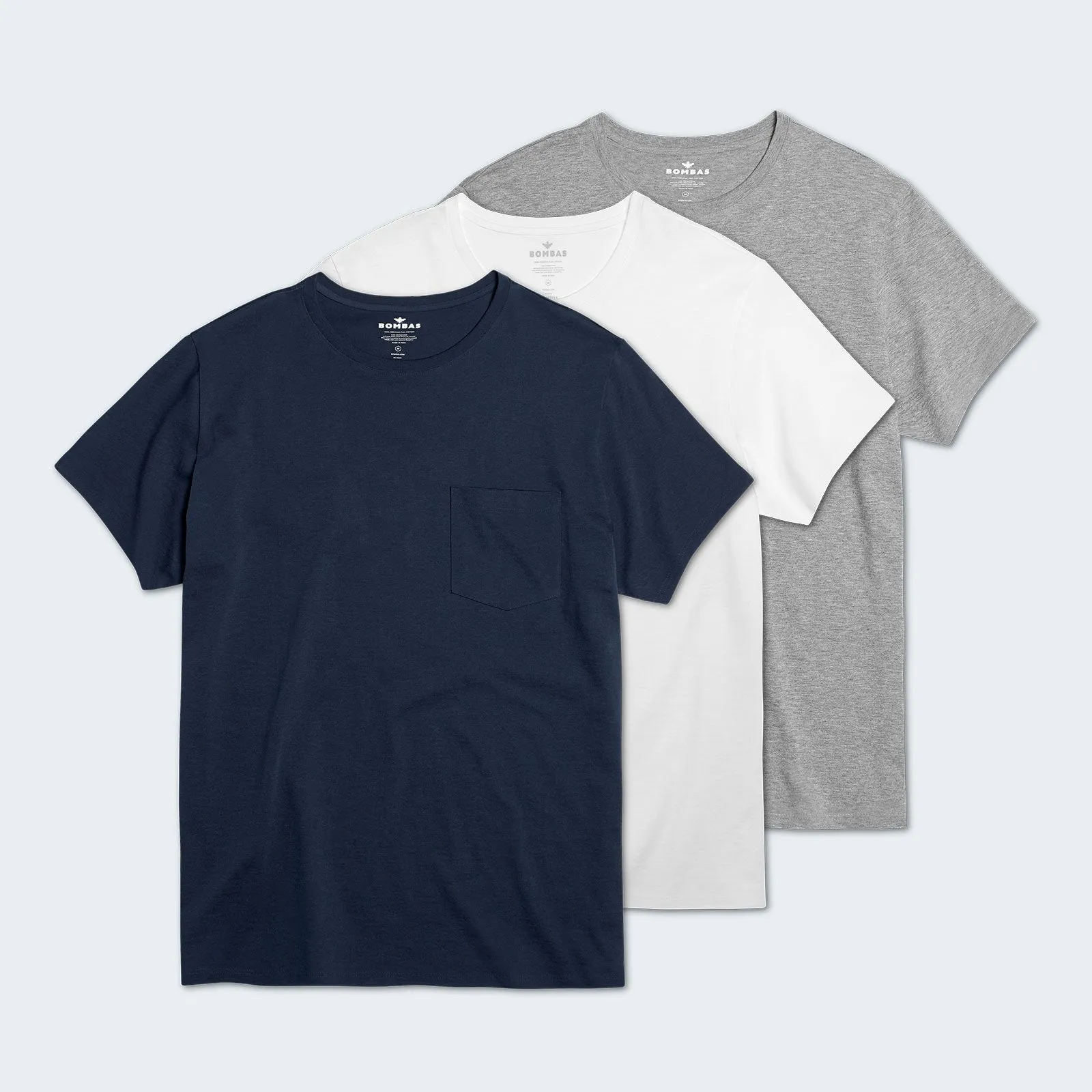 Men's Pima Cotton Pocket Crew Neck T-Shirt 3-Pack