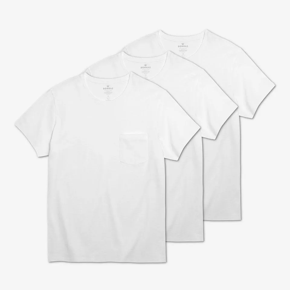 Men's Pima Cotton Pocket Crew Neck T-Shirt 3-Pack