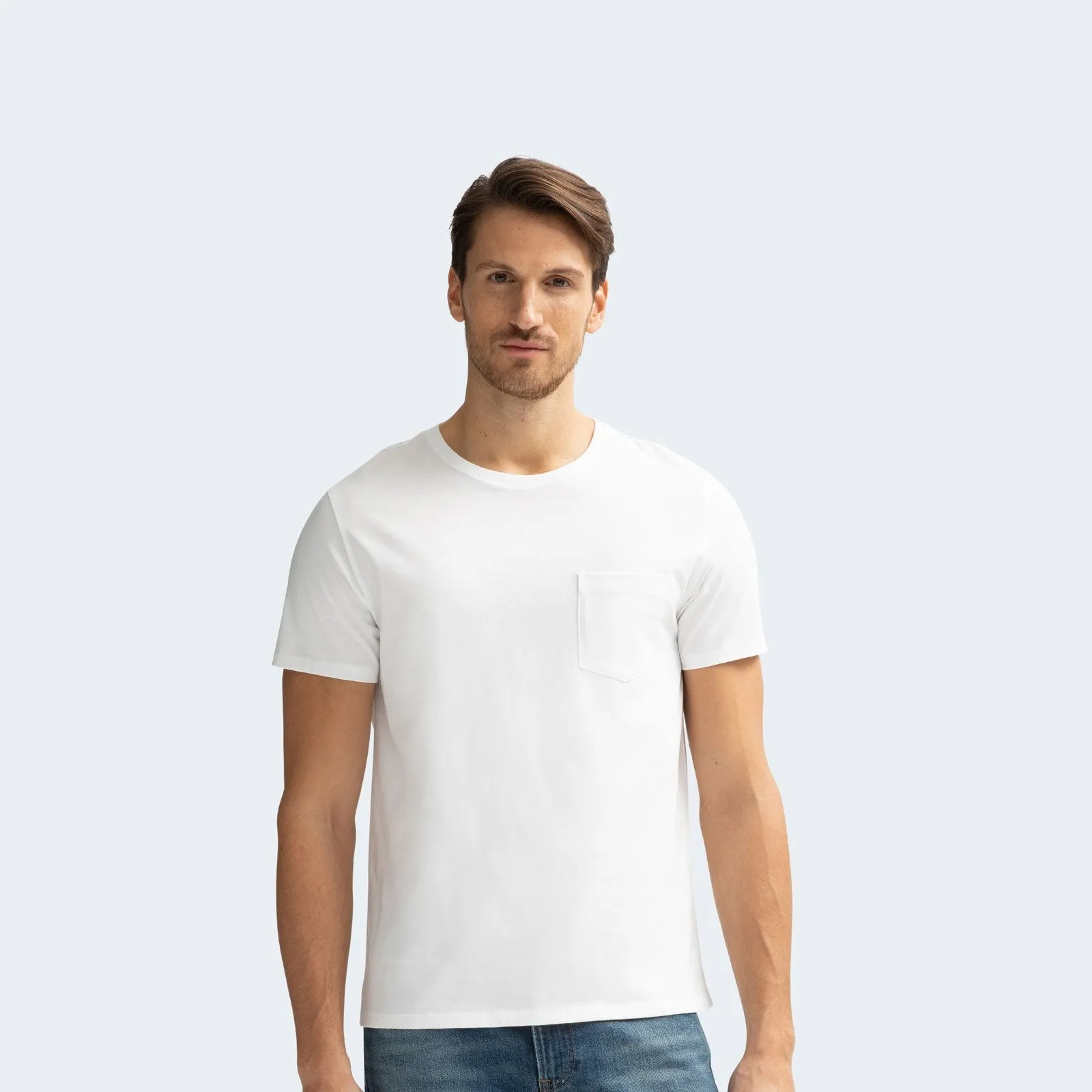 Men's Pima Cotton Pocket Crew Neck T-Shirt 3-Pack
