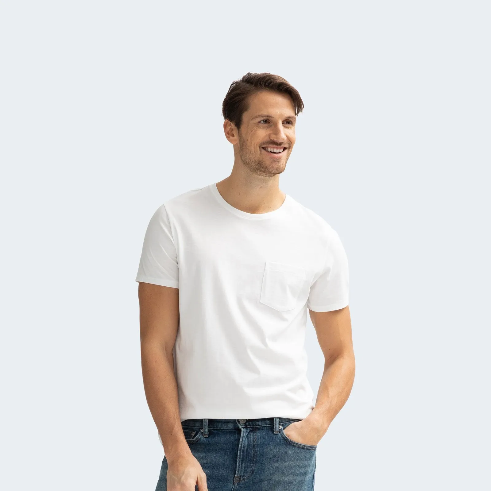 Men's Pima Cotton Pocket Crew Neck T-Shirt 3-Pack