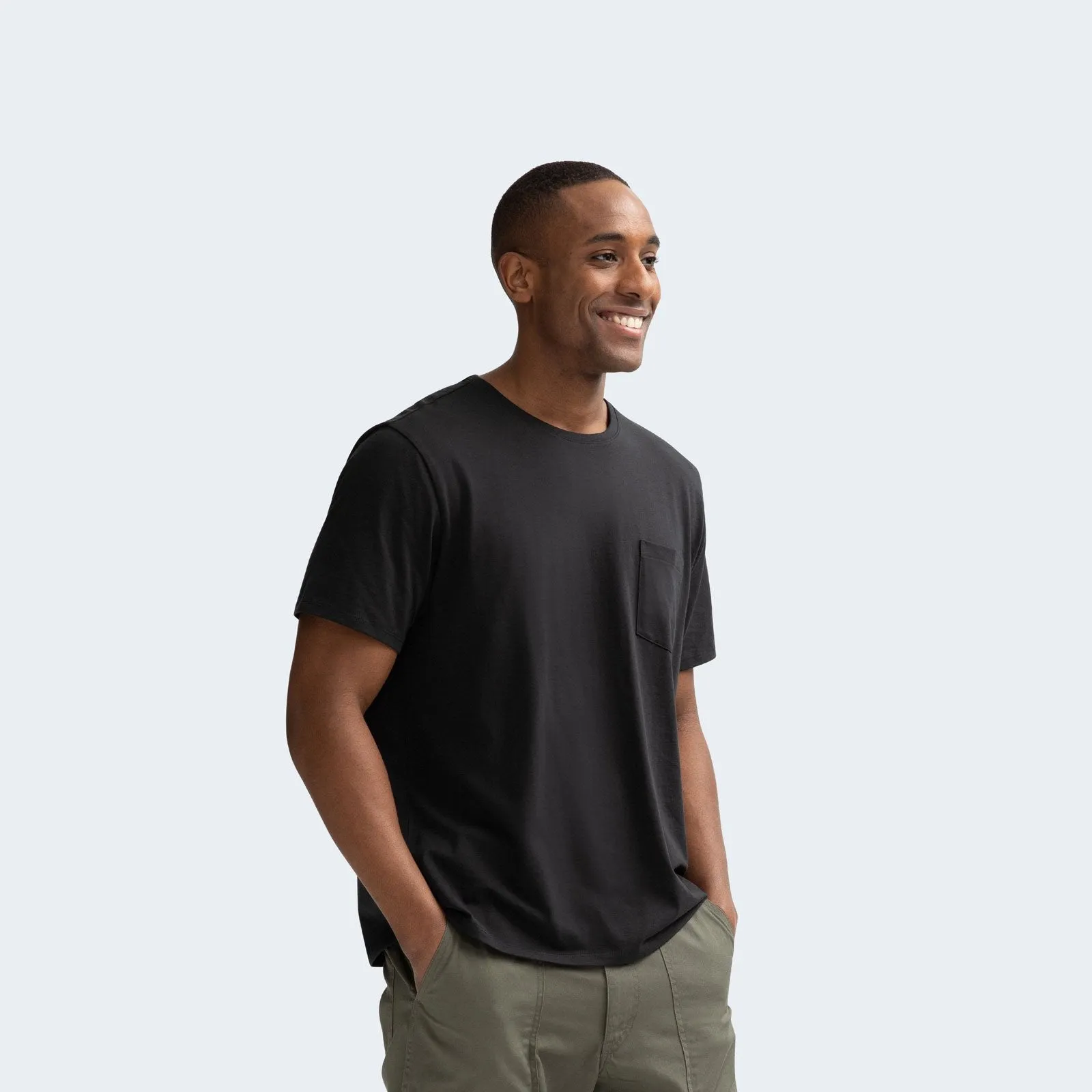 Men's Pima Cotton Pocket Crew Neck T-Shirt 3-Pack