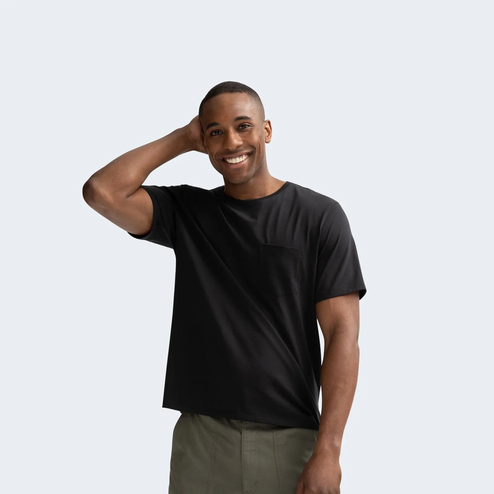 Men's Pima Cotton Pocket Crew Neck T-Shirt 3-Pack