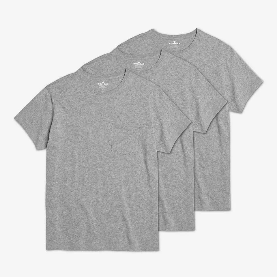 Men's Pima Cotton Pocket Crew Neck T-Shirt 3-Pack