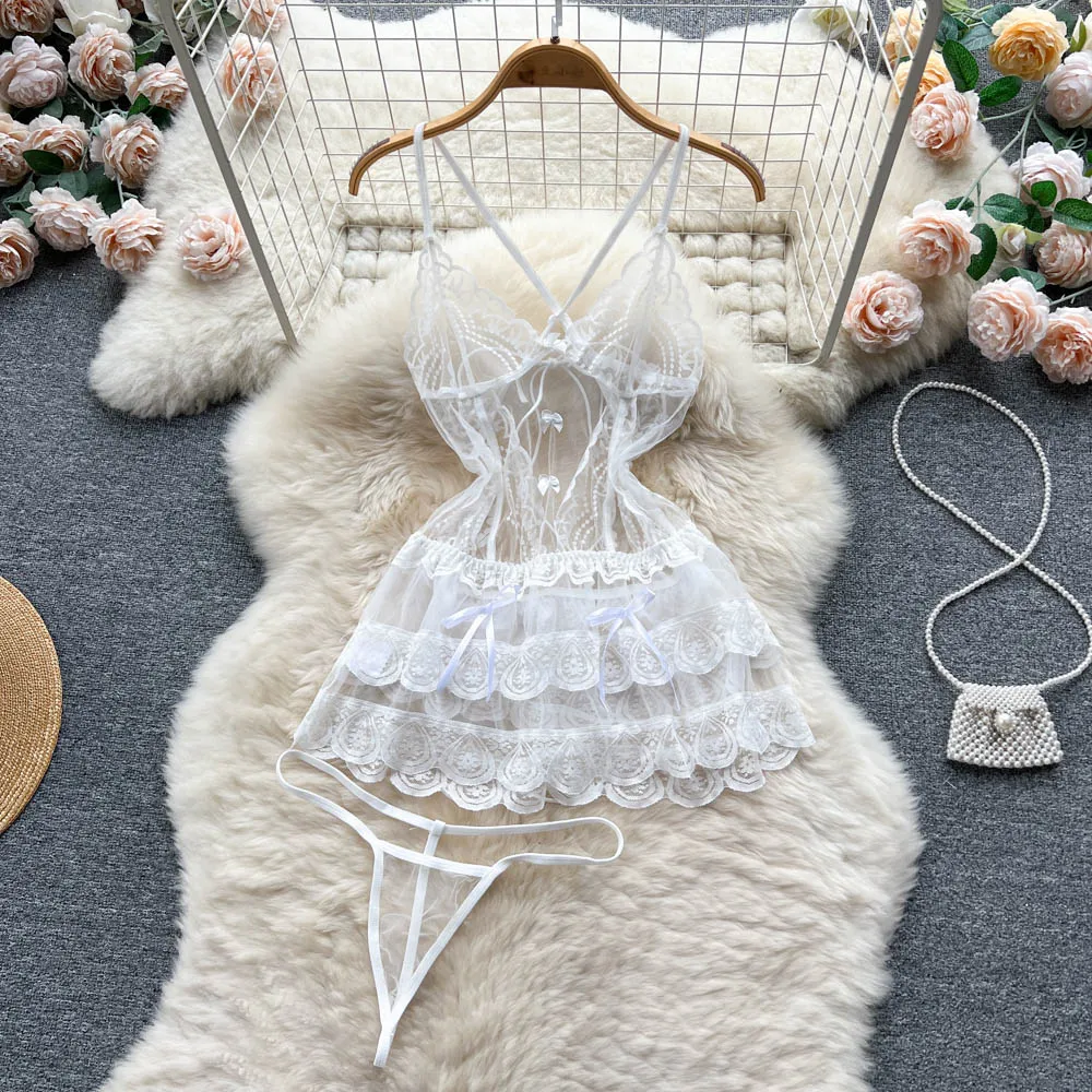 Mila Lace Mesh Lingerie Set