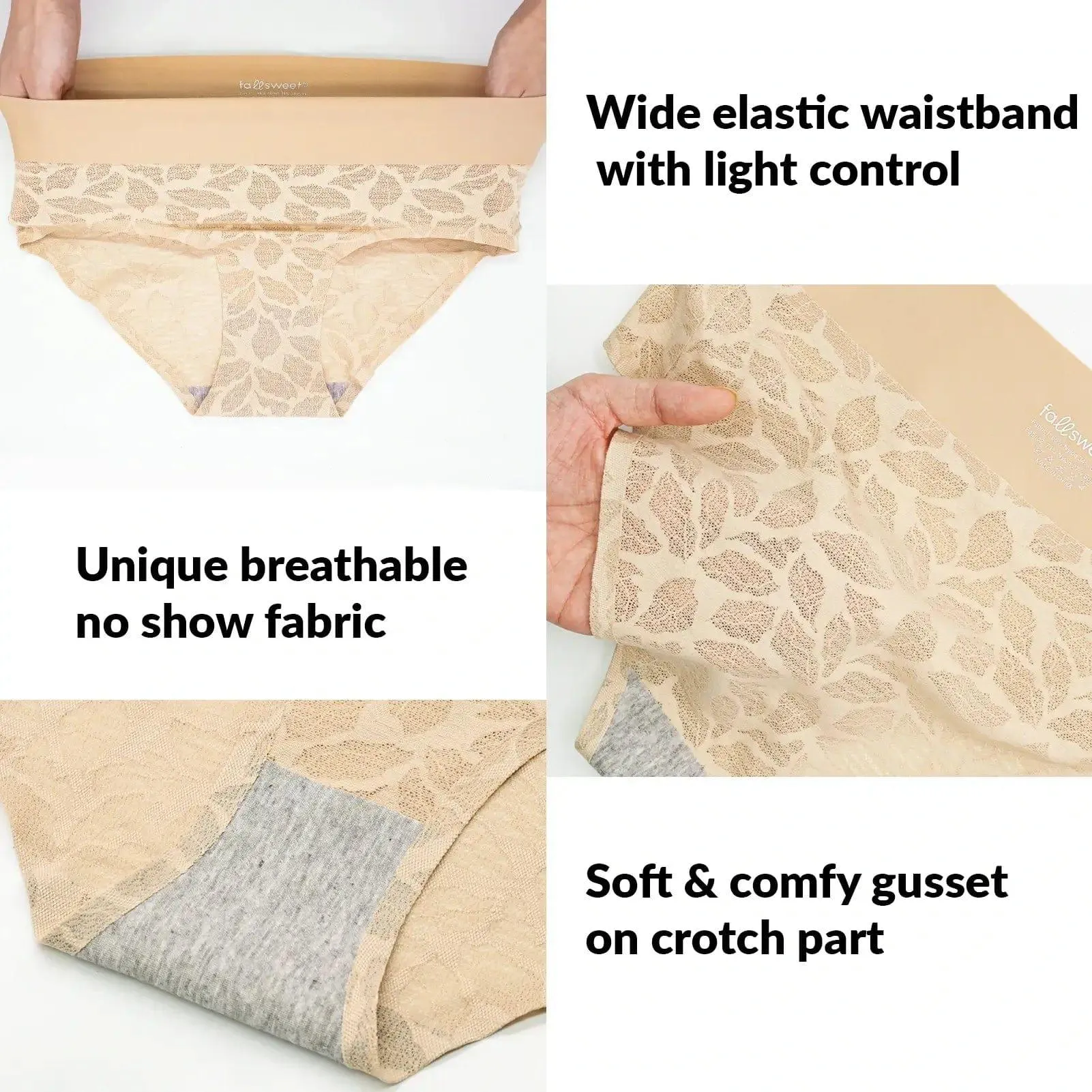 No Show Lace Shaping Underwear High Waisted 5 Pack