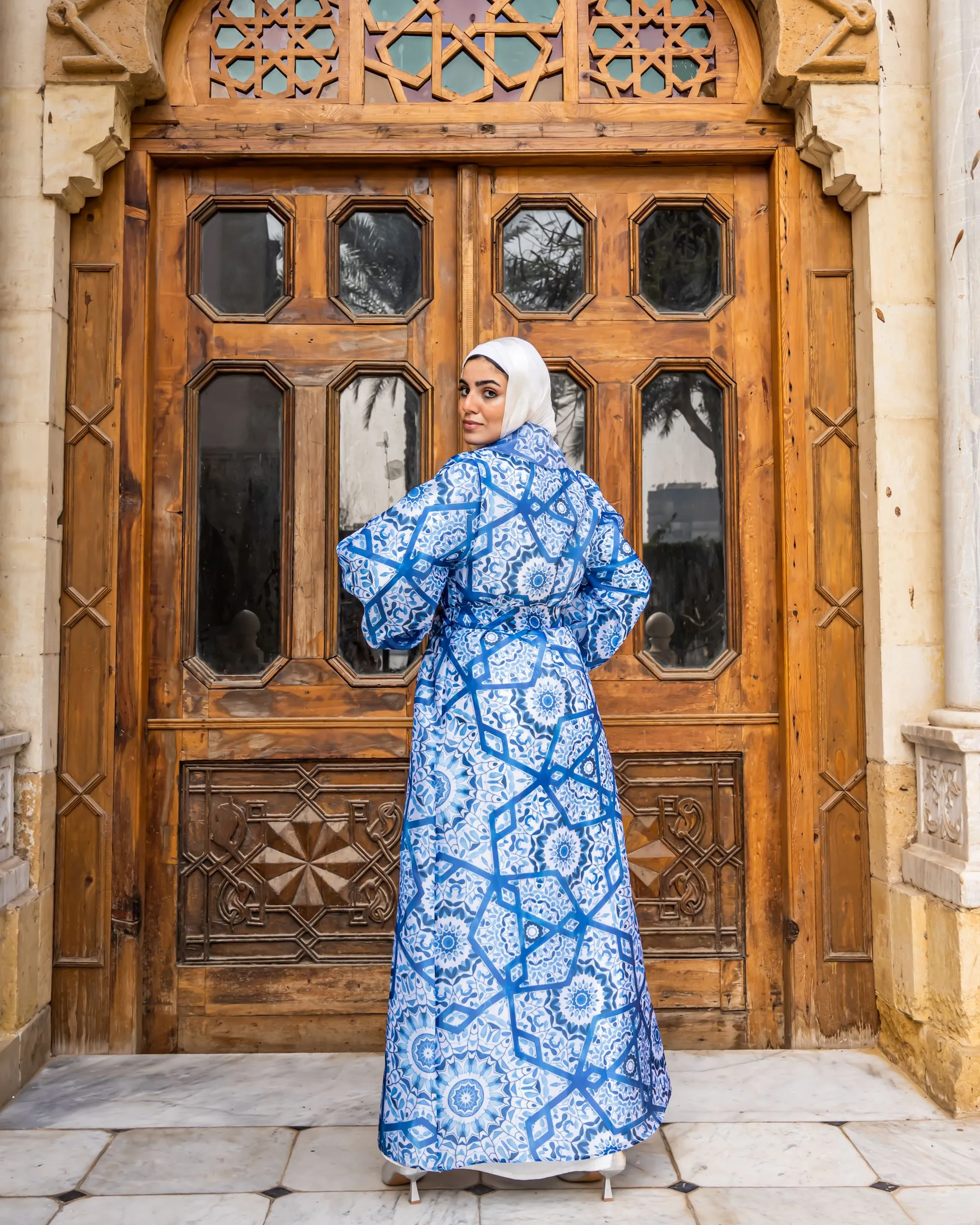 Organza Cardigan-Blue