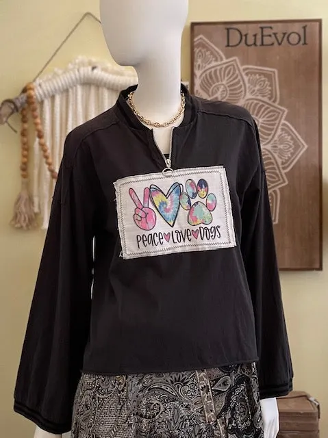 Peace Love Dogs Charcoal Grey