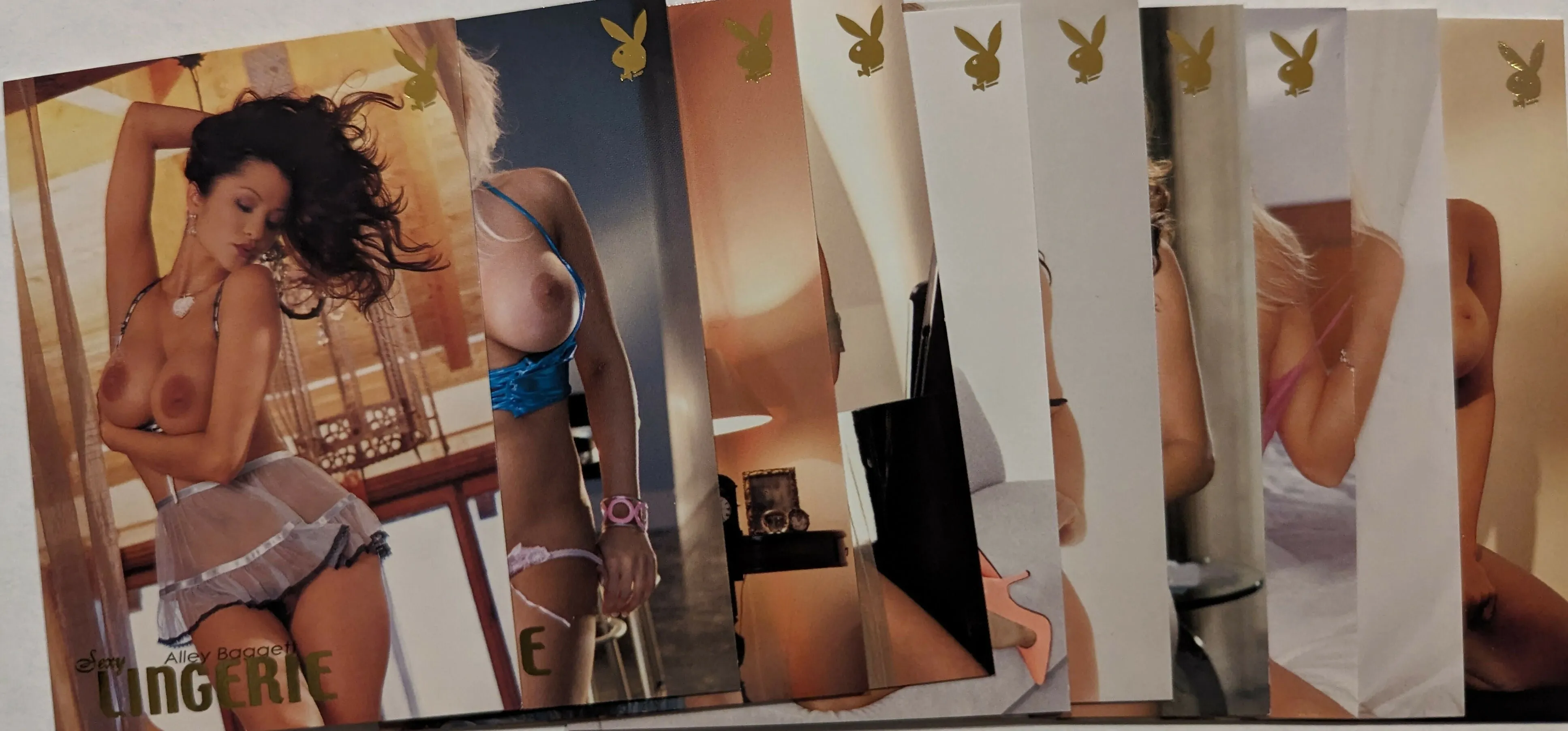 PLAYBOY'S SEXY GIRLS ll GOLD 10 CARD CHASE SET SEXY LINGERIE
