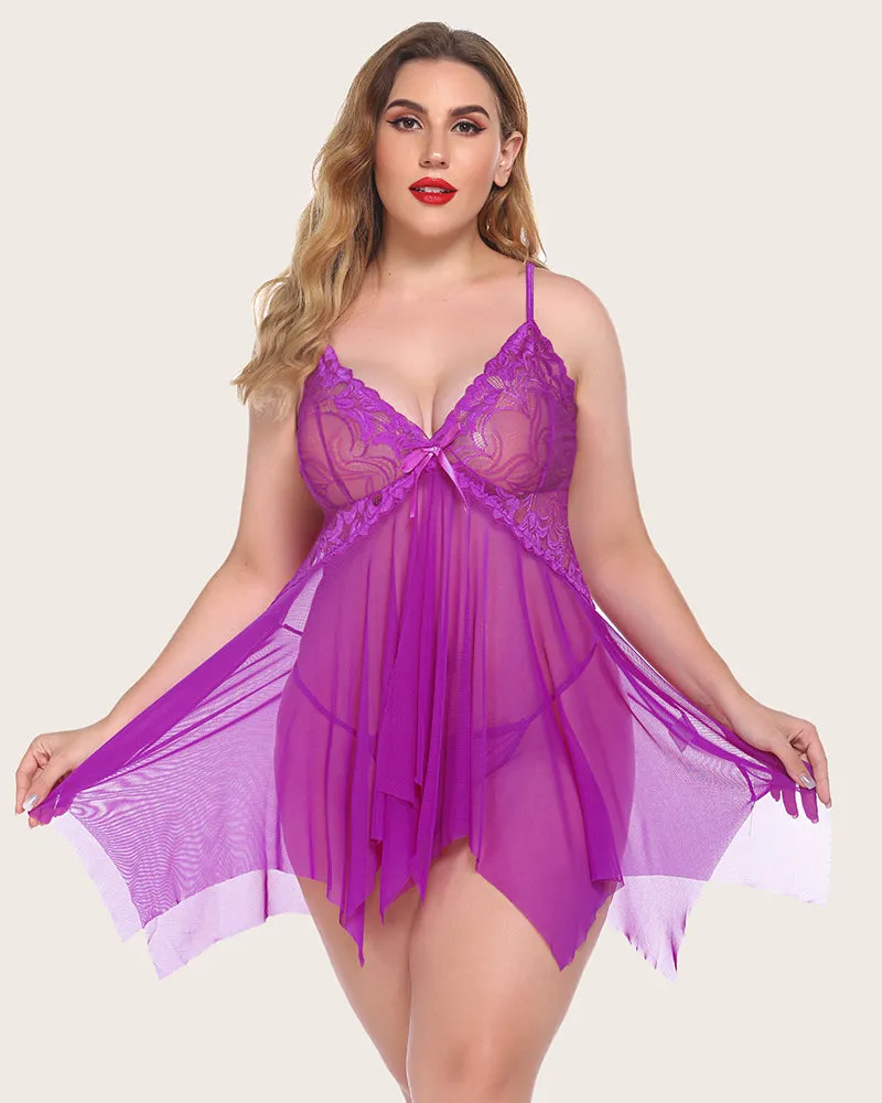 Plus Size Lace Fairy Lingerie Outfits