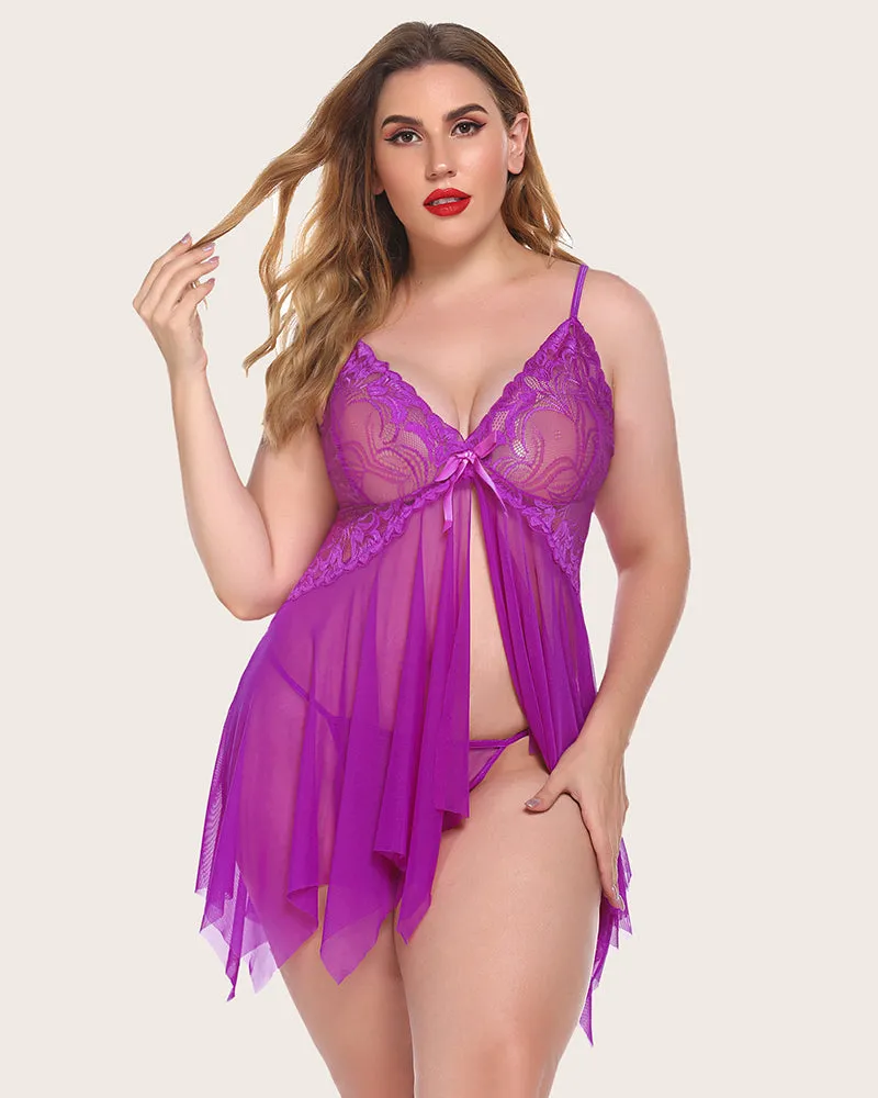 Plus Size Lace Fairy Lingerie Outfits