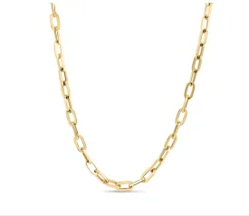 Roberto Coin 18k Classic Gauge Paperclip Oro Collar