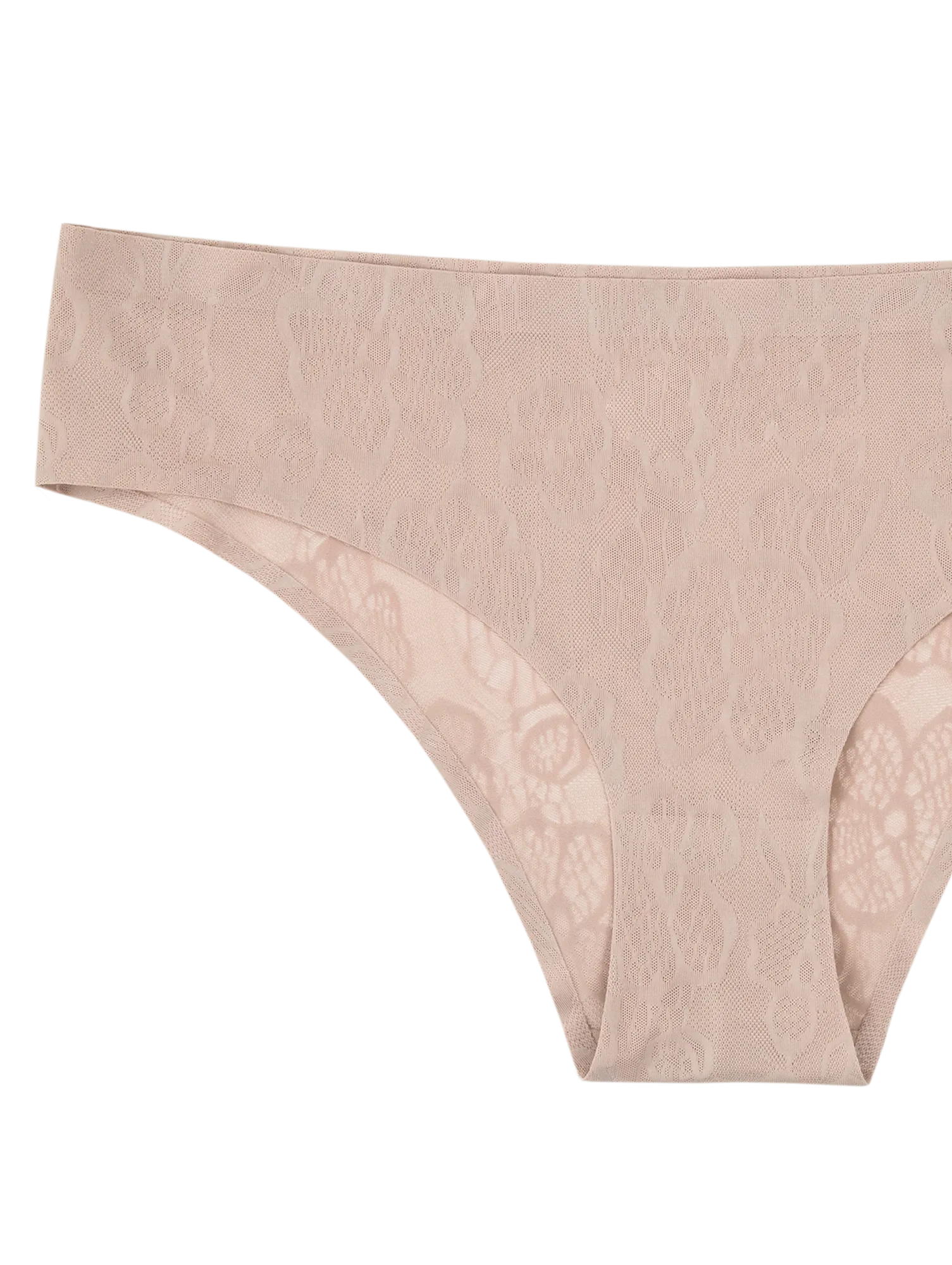 Seamless Hipster Lace Print - Nude