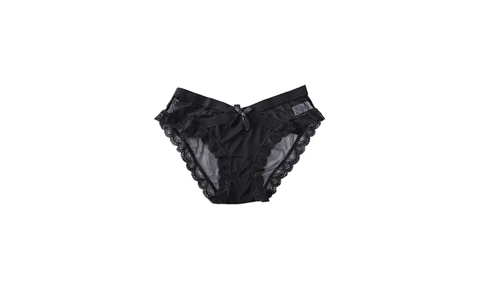 Seamless Mesh Sexy Bow Lace Underwear