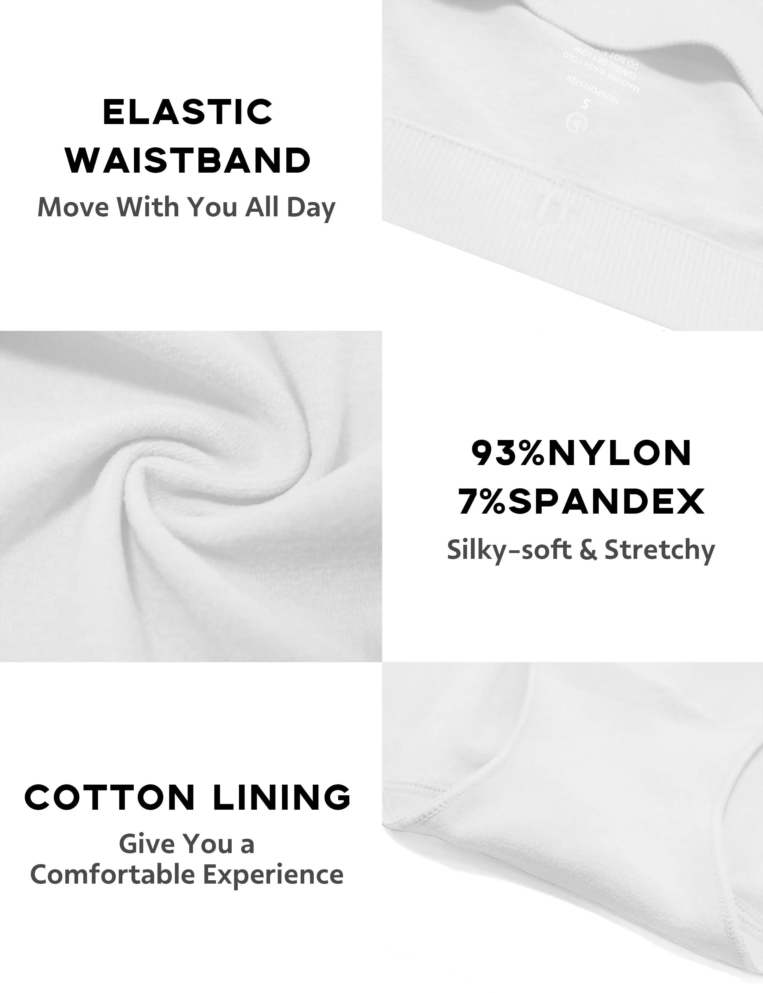 Seamless Sports Bikini Underwear white_Running