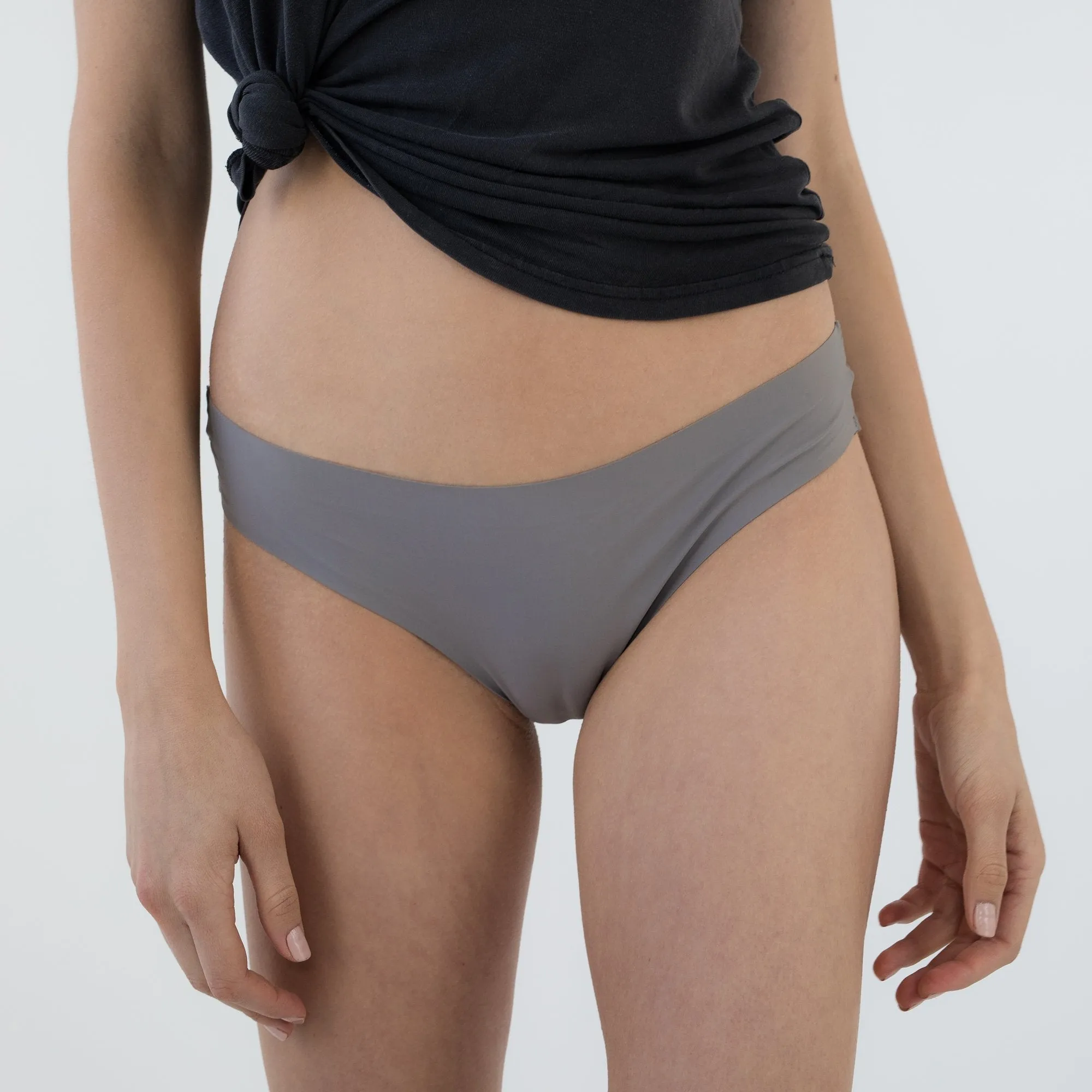 Seamless Thong - Pewter Grey